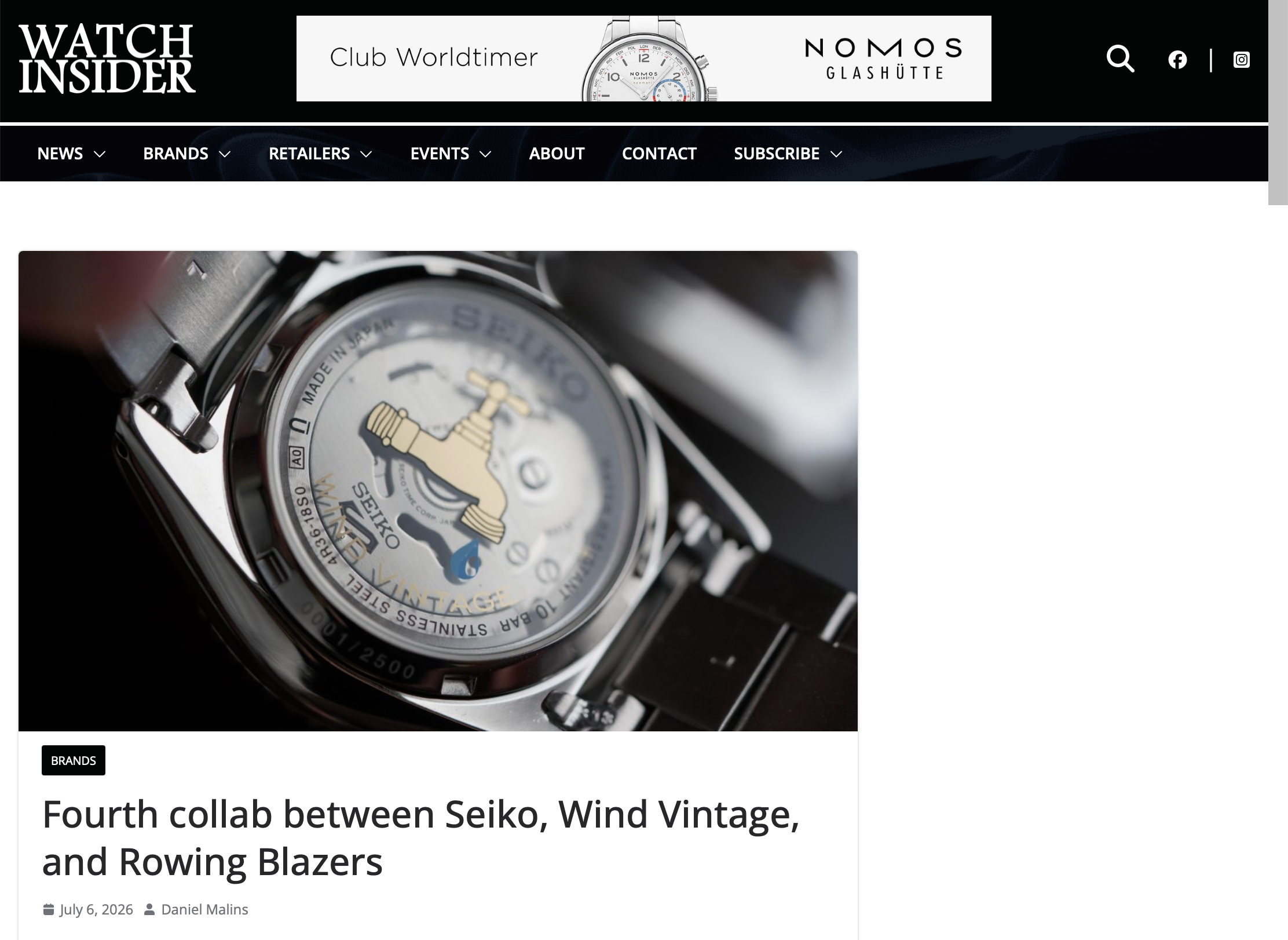 WatchInsider: Wind Vintage X Rowing Blazers X Seiko — Wind Vintage